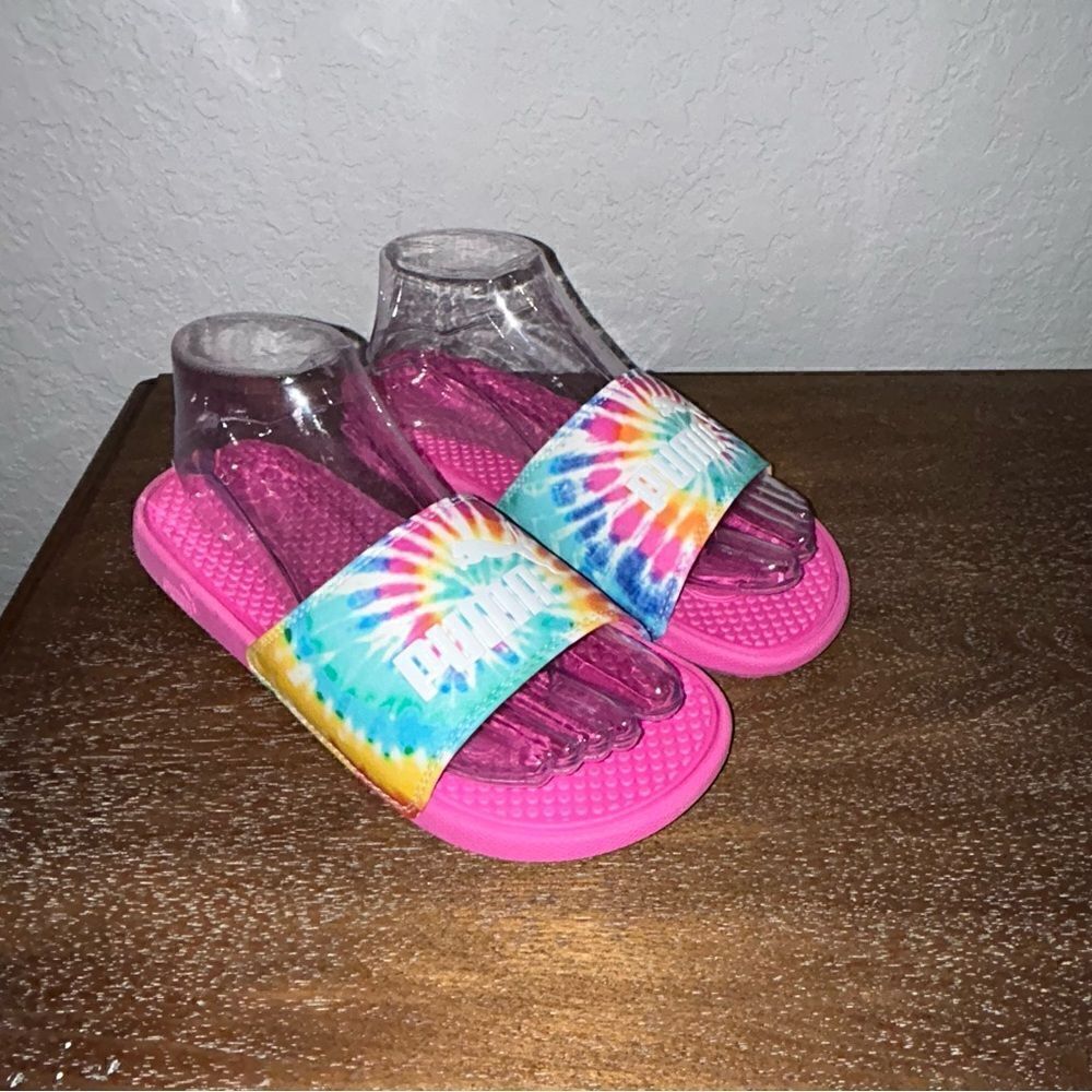 Puma Tie Dye Slip On Slide Sandal Shoes
